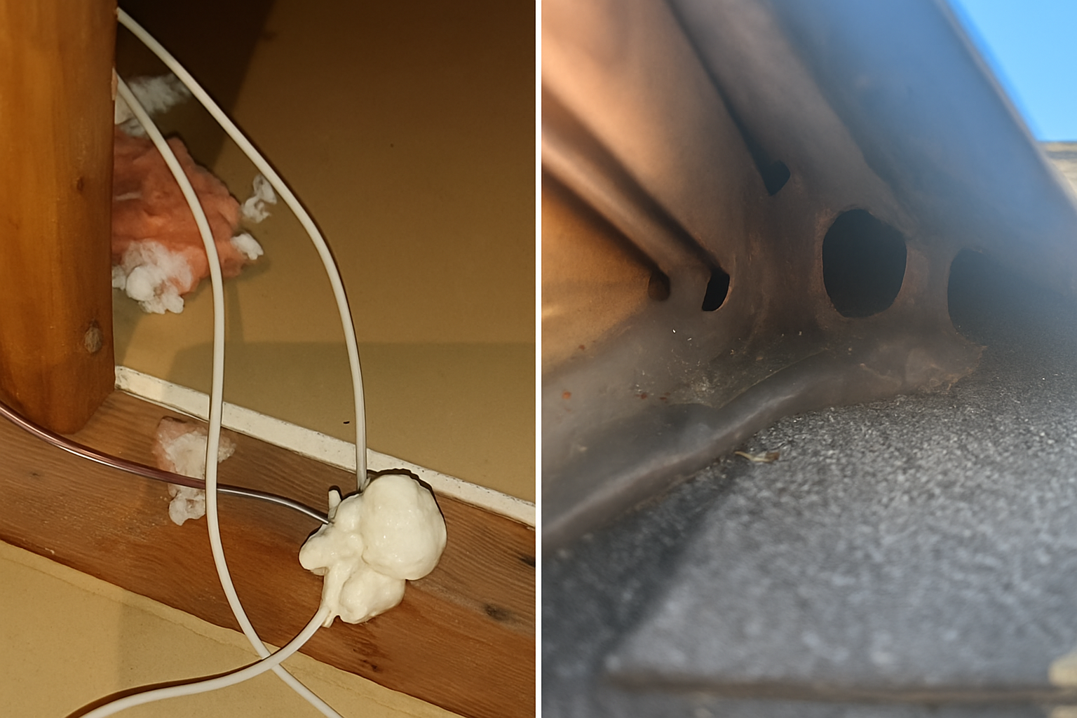 Attic air sealing and pest entry point elimination